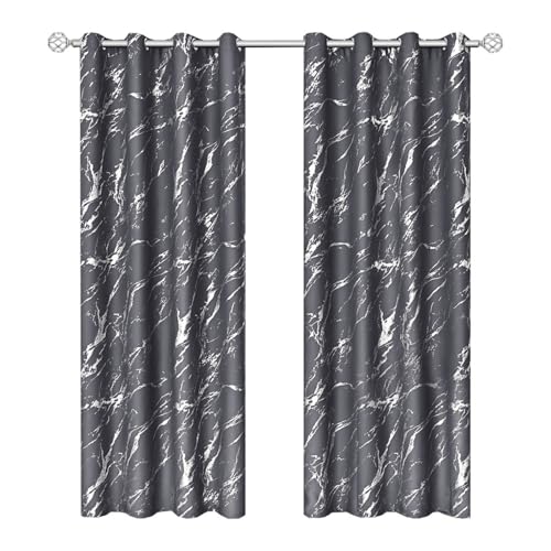 Gardinen Mit Kräuselband Wohnzimmer Blickdicht Thermo Vorhänge Gegen Hitze, 2 Stück Thermogardine Kälteschutz 260x140 Cm(Höhexbreite) für Deko Wohnzimmer Schlafzimmer (Dunkelgrau,H160xB132cm) Gardinen Mit Kräuselband Wohnzimmer Blickdicht Thermo Vorhänge Gegen Hitze, 2 Stück Thermogardine Kälteschutz 260x140 Cm(Höhexbreite) für Deko Wohnzimmer Schlafzimmer (Dunkelgrau,H160xB132cm)