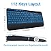 Wireless Keyboard and Mouse Combo with Wide Palm Rest 2.4 GHZ Fullsize Office Keyboard Comfortable Typing Long Battery Life, Black, Gofreetech