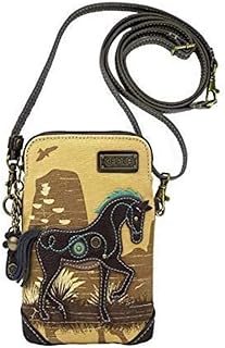 Chala Crossbody Cell Phone Purse-Women Canvas Multicolor Handbag with Adjustable Strap (Safari Horse)