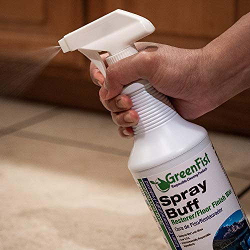 GreenFist Spray Buff Restorer Renewing Floor Finish Wax Polisher Buffer[ Removes Surface Marks, Conditioned, Dry and Spotless Floors ], 32 Fluid Ounce - Thumbnail 6
