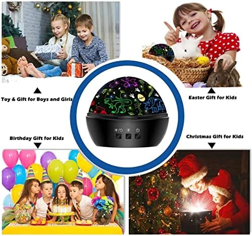 JKGIFTS Dinosaur Toys for Boys,Dinosaur Projector Kids Toys Night Light Kids for 3-8 Year Olds Boys Sensory Toys 2 in 1 Birthday Gifts for 2-10 Year Olds Kids Toddler Toys Christening Gift for Boy