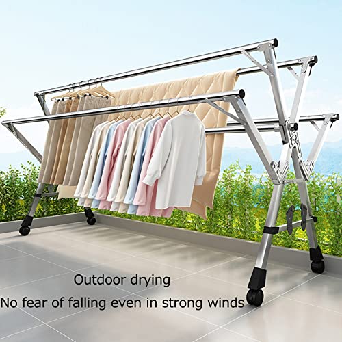 Étendoir à linge pliable en acier inoxydable pour petits espaces