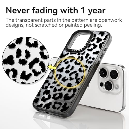 Coque iPhone 14 Pro léopard noir Rosarnnah antichoc - 4