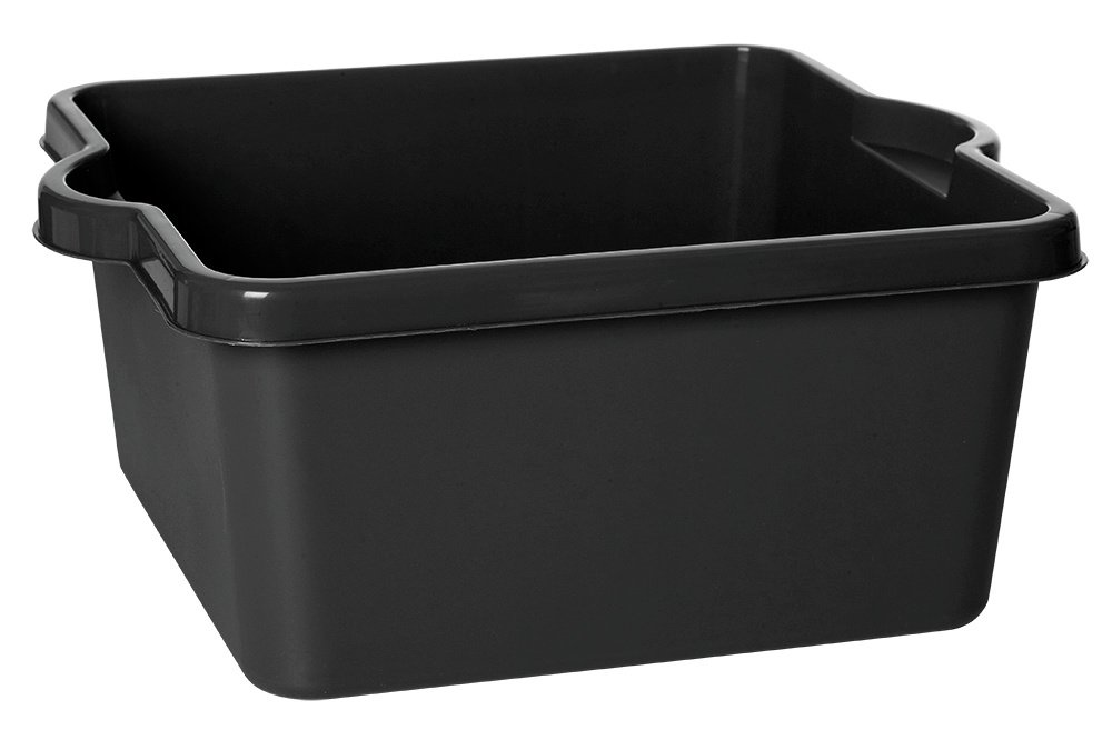 Plast TeamAtlanta Square Basin, 10 L, Black, One Size