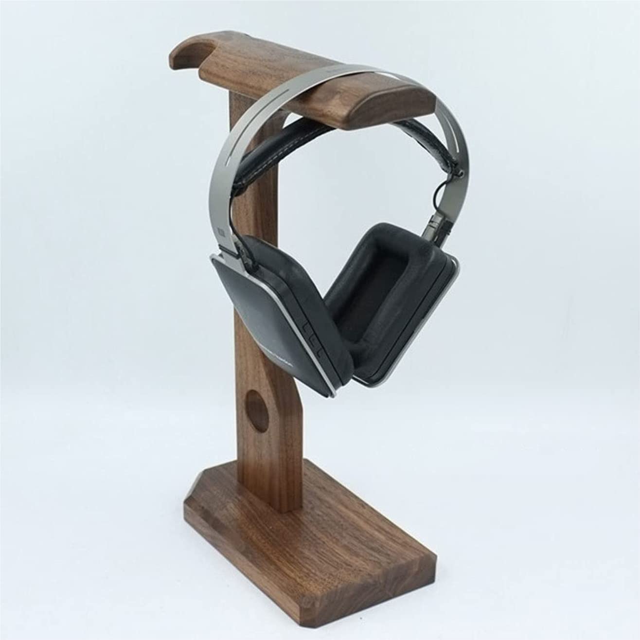 Gaming Accessori Supporto per Cuffie in Legno Massello Supporto per Cuffie Multifunzione con Vano Portaoggetti Stand Over-Ear da Gioco(D)