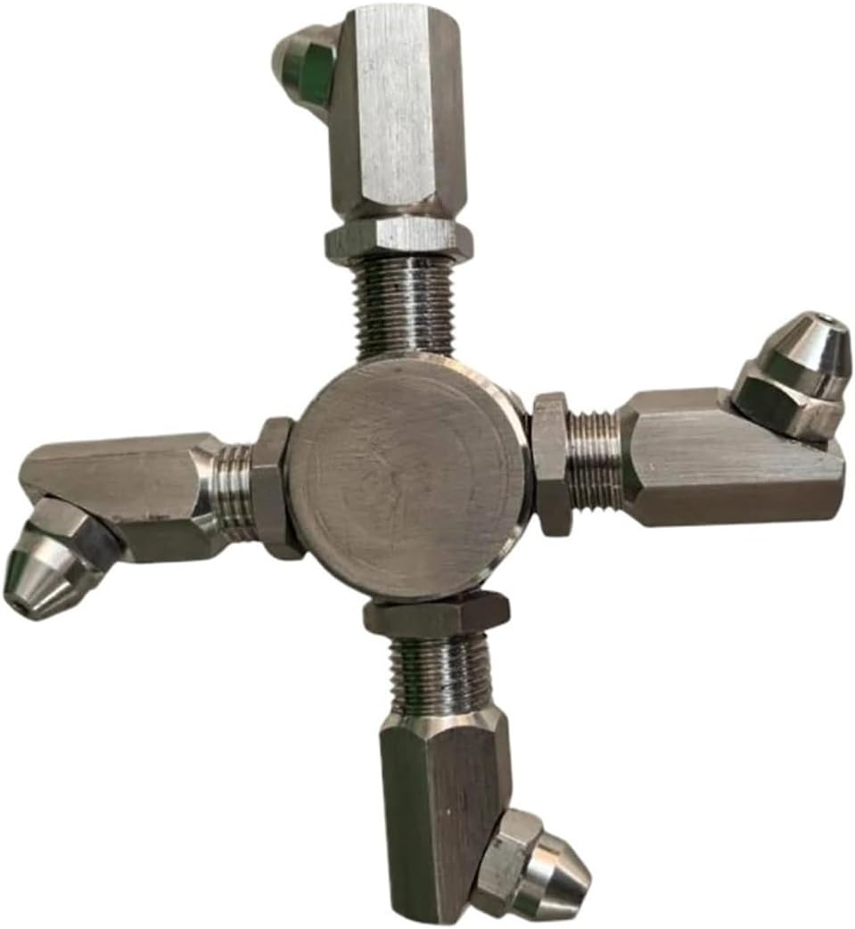 Rotary Car Wash Machine Nozzle, Automatic, High-Pressure Cleaning, Industrial Dust Removal Nozzle, SS304, 360 °(1of 2 Four-head R)