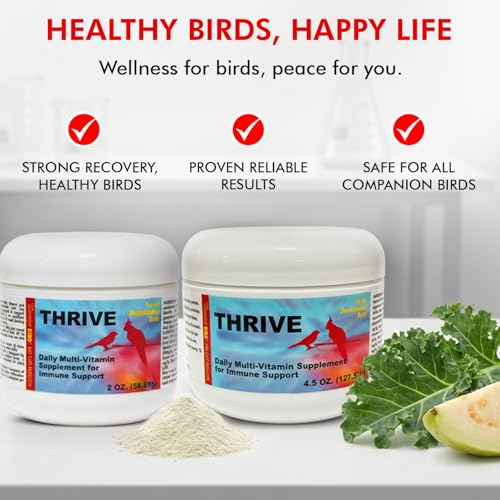 Morning Bird Thrive 2 oz – Daily Multi-Vitamin Bird Supplement for Immune & Recovery Support – Ideal for Sick, Injured, or Recovering Birds – Energy & Wellness Formula for Adult Birds - Image 5
