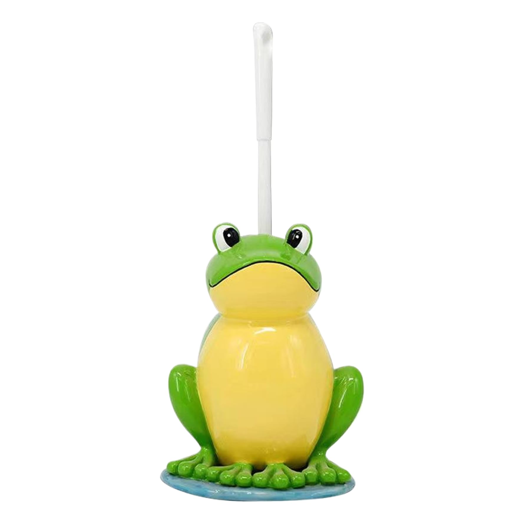 Frog Shape Toilet Brush Set, Resin Standing Cleaner with Holder for Bathroom Decor
