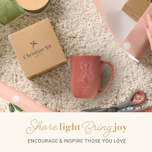 Image of Christian Art Gifts Large Ceramic Coffee Mug for Women: Proverbs 3:5