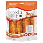 Good ‘n’ Fun Triple Flavor Rolls for Large Dogs, Treat Your Dog to Long-Lasting Chews Made with Beef Hide, Chicken and Artificial Pork Flavor, 6 Count
