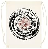 Encre À Base Aquatique Oldrytee Vieux Disques Vinyles Urban Grunge Sac D\'entraînement En Coton Beige Gym Sack