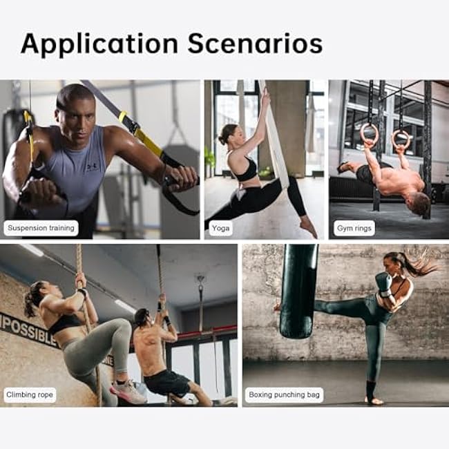 Wall Ceiling Mount Bracket for Suspension Straps, Aerial Yoga Swing & Hammock, Gymnastic Rings, Boxing Punching Bags, Body Strength Gym Equipment and Battle Ropes