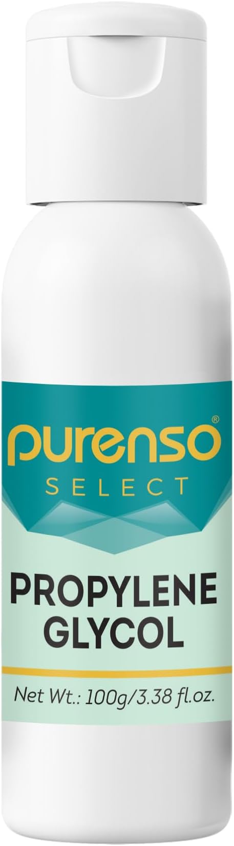 Purenso Select - Propylene Glycol, 100g Food Grade 99.96% USP/FCC/EP, Propylene Glycol for Soap Making, Propylene Glycol Cream Emolene Coolant, De-icing and anti-icing applications