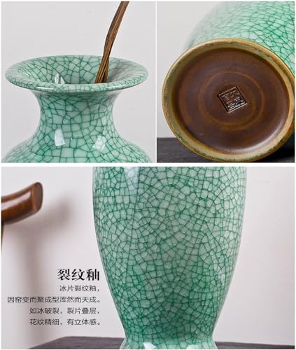 DUANZYOPQ Antique Yellow Ceramic Vase for Elegant Flower Arrangements – Large Jun Porcelain Home Decor for Living Room and More - Image 6