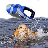 Reflective Dog LifeJacket, Super Buoyancy EVA Lining £¬Adjustable Dog Safety Vest (Large, Blue)