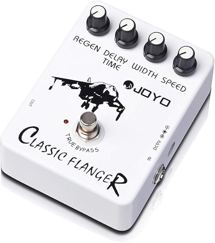 Pedal de guitarra JOYO Classic Flanger, circuito BBD con brida metálica y tonos Chorus-Vibrato para guitarra eléctrica, True Bypass (JF-07)