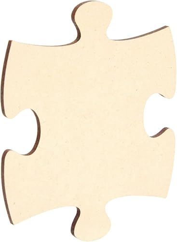 Miniatura 8 de Bright Creations Piezas de rompecabezas en blanco - 3 x 3.5 pulgadas, MDF marrón, paquete de 50 - Piezas de rompecabezas de madera para manualidades