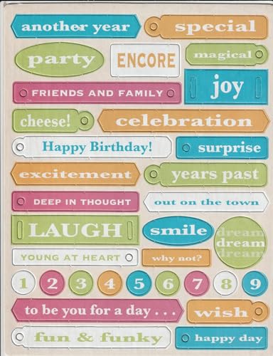 Bright Birthday Quote Chipboard Accent Sheet