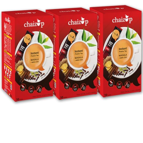 Image of Chaizup Premium 1 Min Instant Masala Tea Premix - 30 Sachets | Masala Flavours | 30 Servings | 420g (Pack of 3)