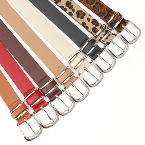 Fashionable Women's Jeans Gold Buckle Belt, Women's Leopard Versatile Belt.3