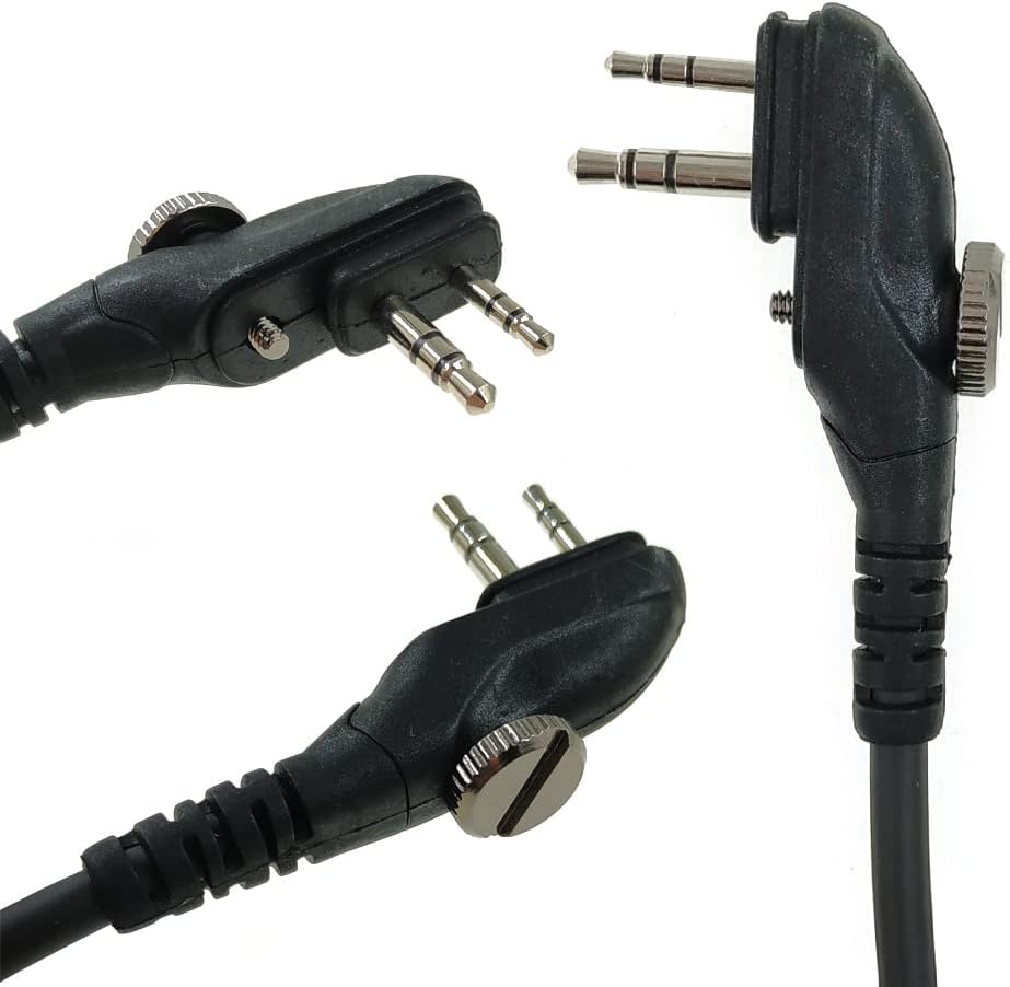 Close-up of the 2-pin connector for Hytera radios