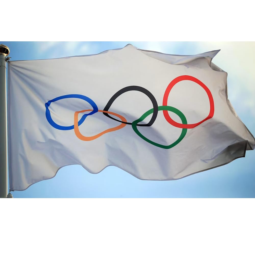 The Flag Company Olympic Rings Flag Size - 2 FTx3 Ft | Outdoor & Indoor Flag | International Sports (B0DB5NFKZG) Amazon Price History, Amazon Price Tracker