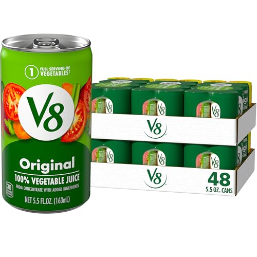 V8 Original 100% Vegetable Juice 5.5 FL OZ Can 6 Packs of 8