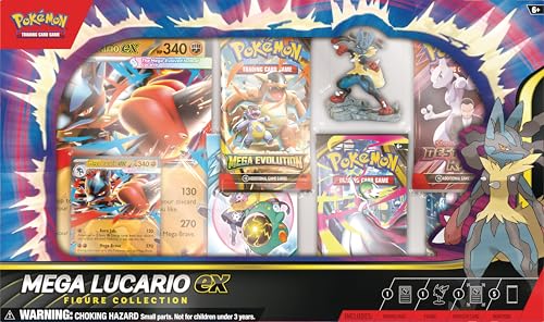 Pokémon TCG: Mega Lucario ex Figure Collection (1 Etched Foil Promo Card, 1 Oversize Promo Card - Image 2