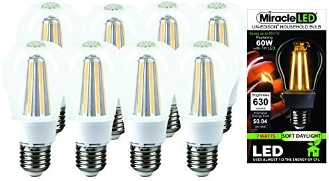 MiracleLED Miracle LED Nature's Vibe Calm Gentle Morning Serenity Bombilla LED (604224), juego de 8 bombillas