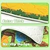 Play Mat for Floor, 71''x59'' Soft Quilted Playmat,Thick Foam Cushioned Floor Mat, Extra Large Non-Slip Backing for Kids Boys Girls Adults, Green Farm #2