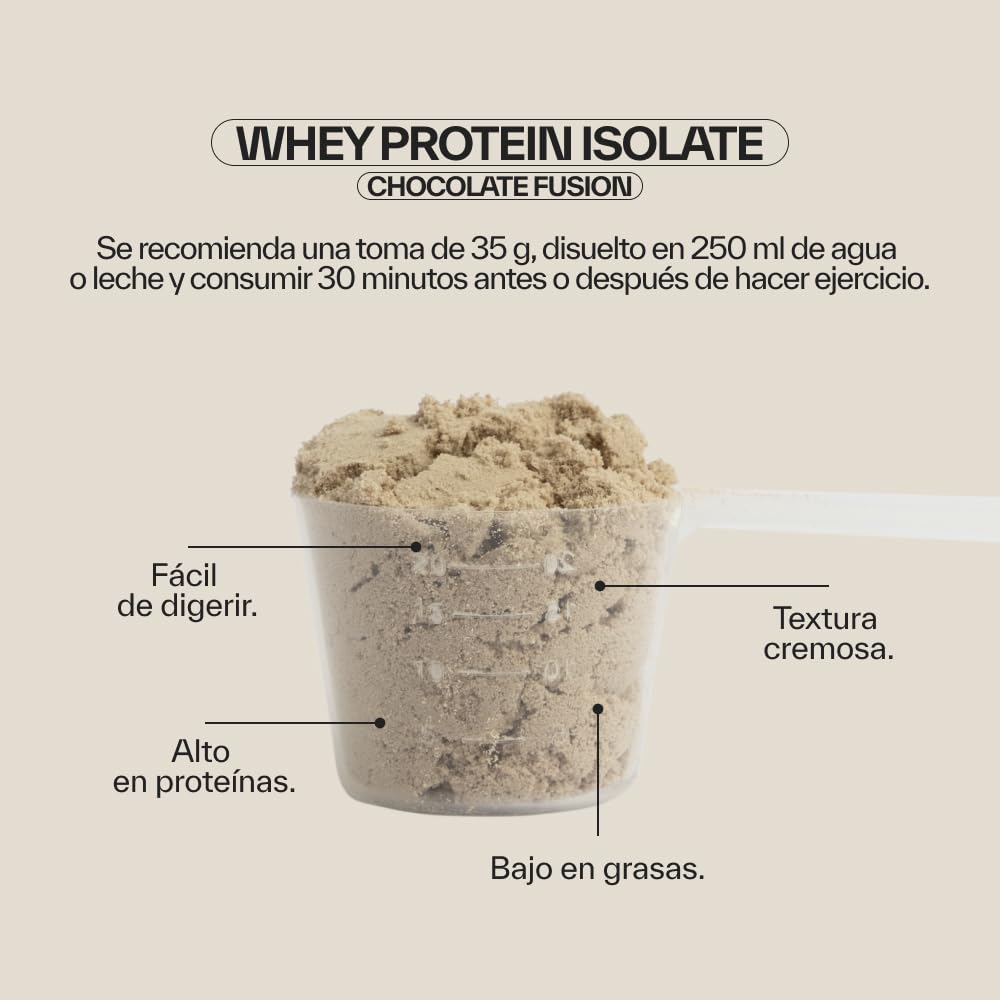 NDL Pro-Health Proteína Isolate Chocolate | 90% Aislado de suero | Probióticos Pepzyme Pro® | Bajo en azúcar y grasas | Alta pureza y digestibilidad | 500g | Una marca de Rafa Nadal & Cantabria Labs