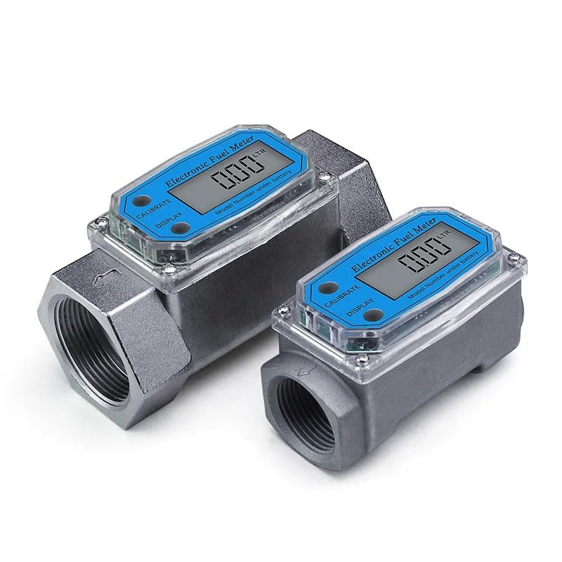 2 Zoll, 3/4, kleiner Edelstahl-Flüssigkeits-Digital-Turbinen-Wasserdurchflussmesser, Turbine for Wasser-Kraftstoff-Diesel-Oli (Color : 1.5inch)