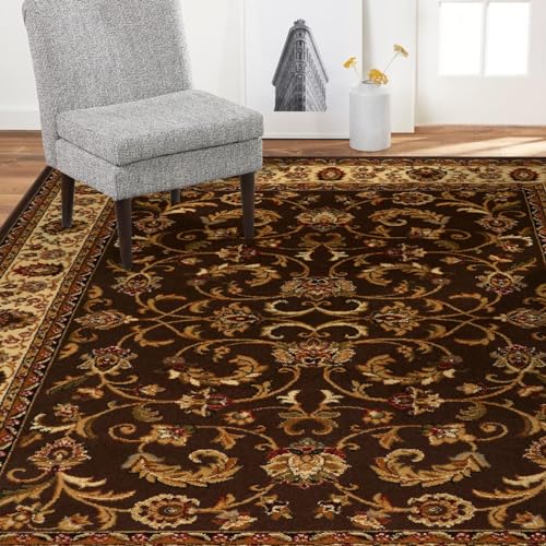 Home Dynamix Royalty Elati Traditional Area Rug 7'8"x10'4" Brown/Ivory
