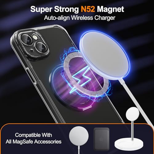 Coque béquille compatible iPhone 15 antichoc étui bleu transparent - 2