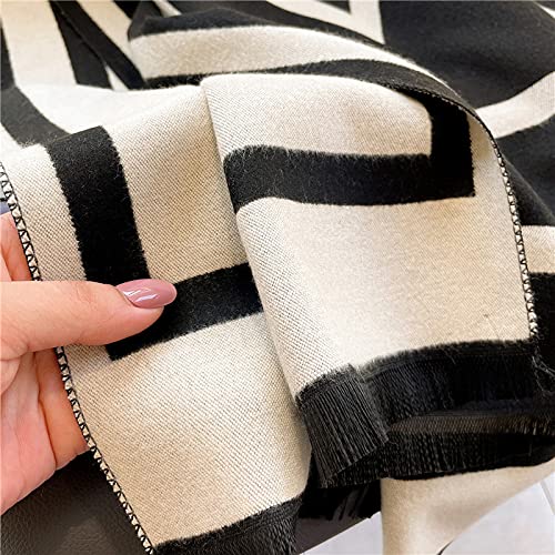 FairyCity Women's Soft pashmina Shawl Oversized Winter Warm blanket Scarf Long Cashmere Shawls Wraps Geometric patterns3