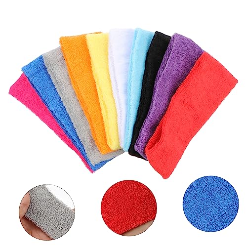 Ipetboom 10 Pcs Faixa De Suor Esportiva Tecido Chapelaria Absorver o Suor Cara