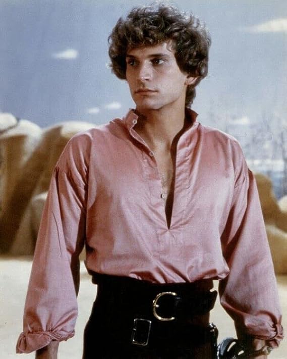 Generic Rex Smith swashbuckling portrait 1983 Pirates of Penzance movie 11X17 poster, Medium, Black