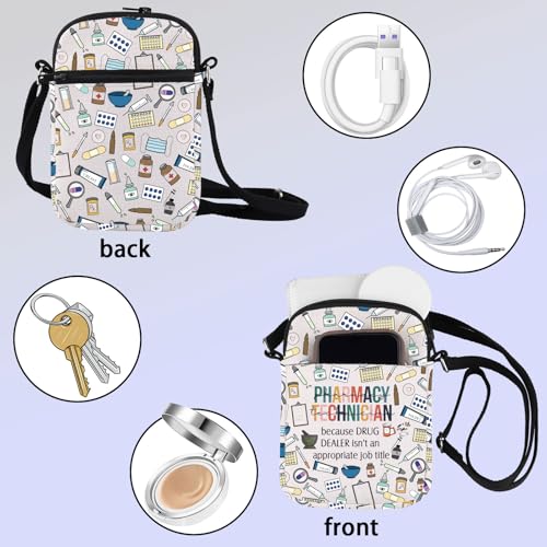 ZJXHPO Pharmacy Tech Cross Body Bag Pharmacy Technician Messenger Bag Pharmacy Tech Appreciation Gift RX Shoulder Bag3