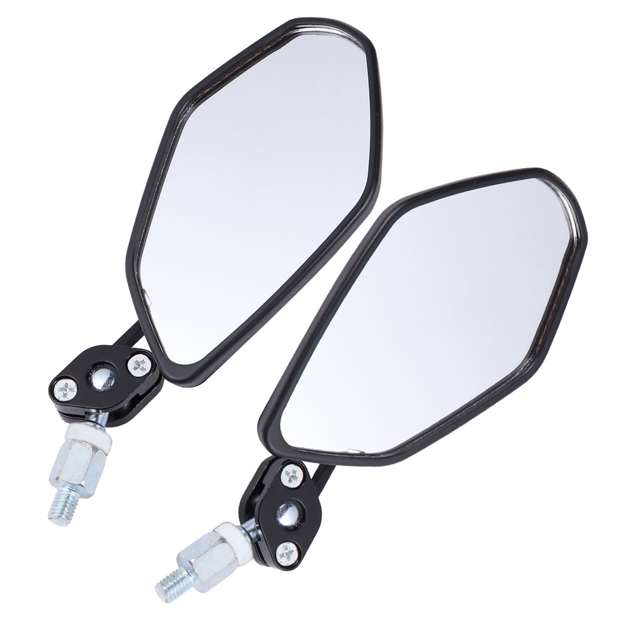 Yardwe Specchio Laterale per Motocicletta Girevole a 360°, Nero, Lega di Alluminio e Plastica, Ampia Visuale per Tour Avventurosi e Cruiser