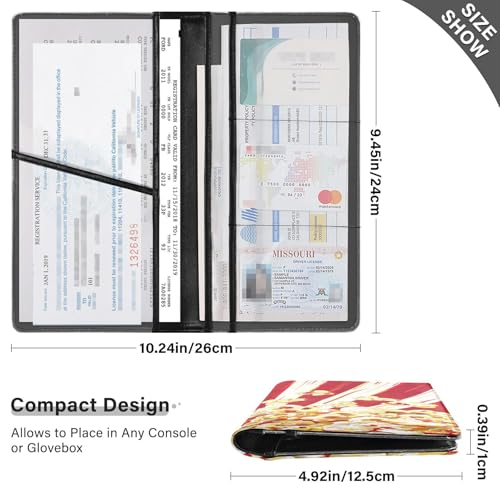 Organizador para documentos de carro PU miniatura 3