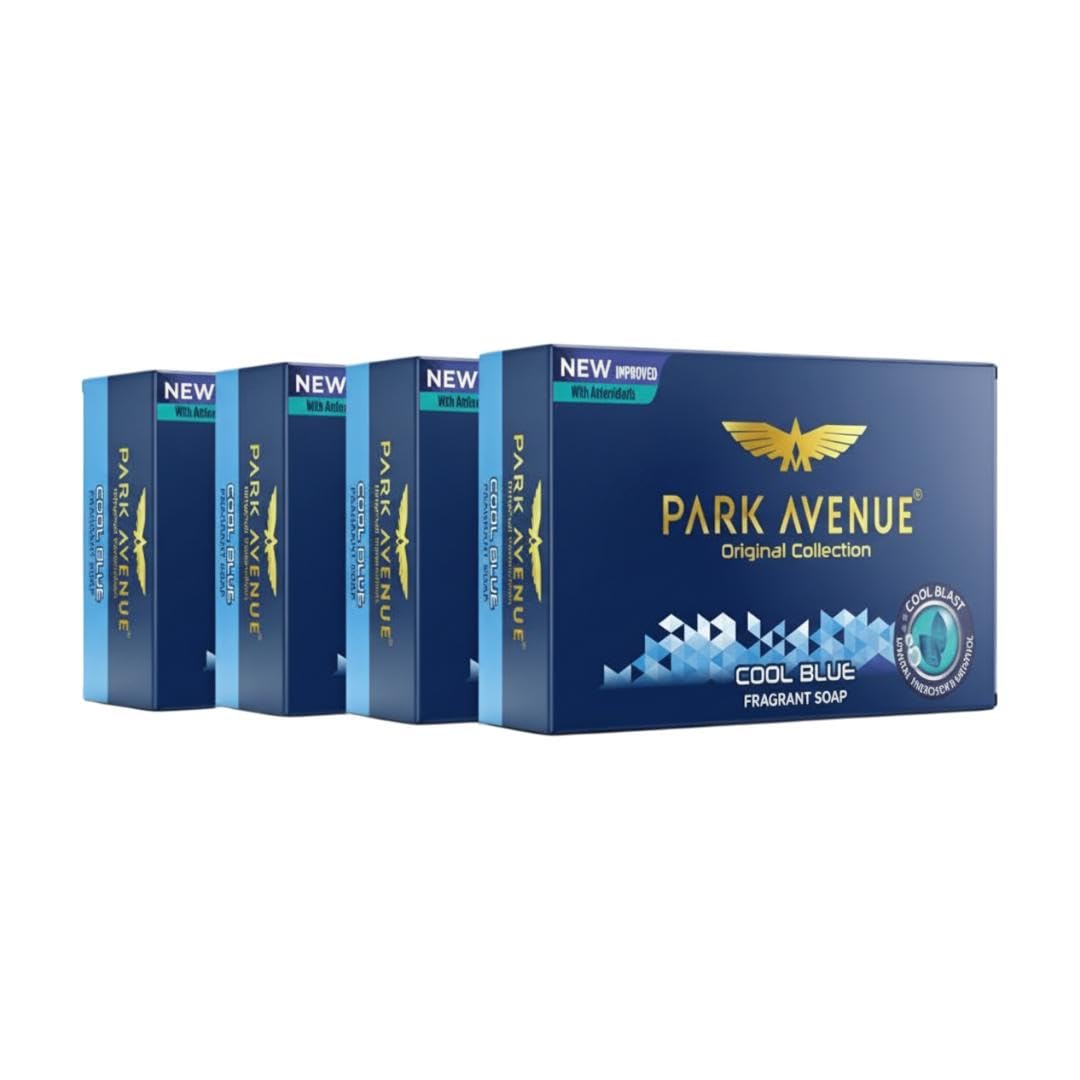 Park Avenue Cool Blue Soap for Men, 125g (Buy 3 Get 1 Free)