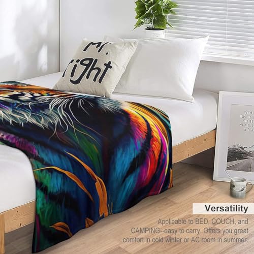 Couverture polaire tigre super douce légère et moelleuse