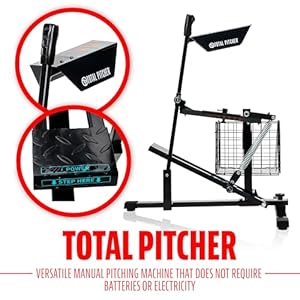 Franklin Sports Total Pitcher Baseball + Softball Training Aid - Pitching Machine + Ball Launcher for Batting + Fielding Practice - Spring Loaded Portable Pitching Machine for Backyard + Batting Cage Franklin Sports Total Pitcher Baseball Softball Training Aid Pitching Machine Ball Launcher for Batting Fielding Practice Spring Loaded Portable Pitching Machine for Backyard Batting Cage