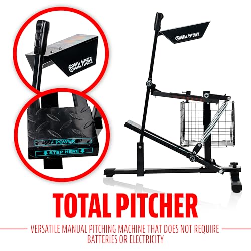 Franklin-Sports-Total-Pitcher-Baseball-Softball-Training-Aid-Pitching-Machine-Ball-Launcher-for-Batting-Fielding-Practice-Spring-Loaded-Portable-Pitching-Machine-for-Backyard-Batting-Cage Franklin Sports Total Pitcher Baseball Softball Training Aid Pitching Machine Ball Launcher for Batting Fielding Practice Spring Loaded Portable Pitching Machine for Backyard Batting Cage