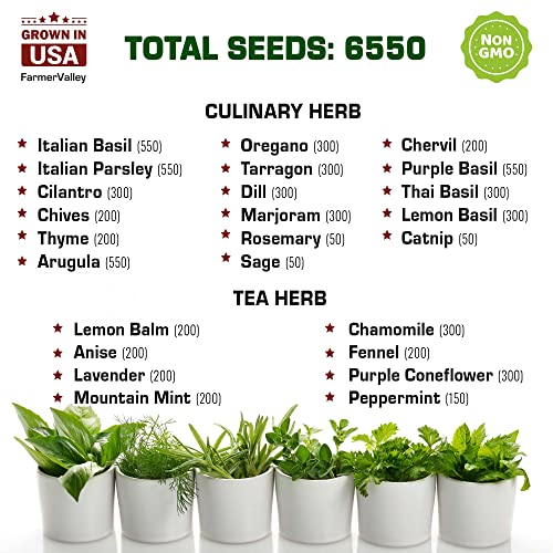 Collection Of Vegetable, Greens, Culinary And Medicinal Herb Seeds For Planting Indoor, Outdoor And Hydroponic - Non-Gmo, Usa Grown - 7500+ Heirloom Seeds #TOP1