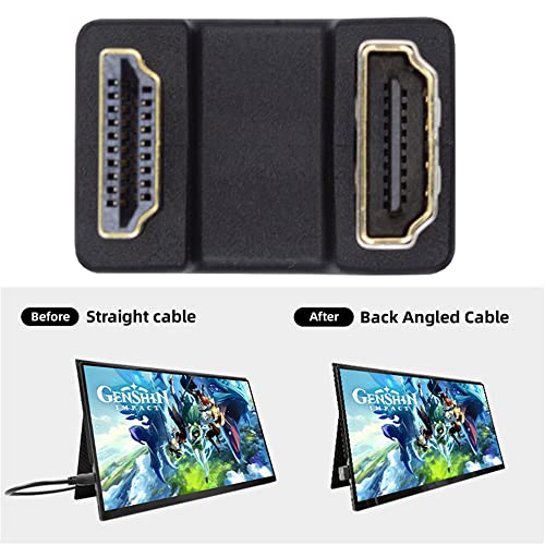 cablecc Adaptador HDMI ángulo 360° macho a hembra miniatura 5