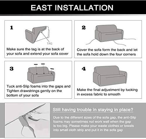 Hoobuy Printed Sofa Cover Stretch Couch Covers Patterned Loveseat Slipcovers For 2 Seater Cushion Couch Love Seat Set Jo (2 Seater/Loveseat) #TOP5