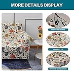 KRFOONN 2 Piece Chair Covers Printed Sofa Covers Couch Covers Washable Armchair Sofa Couch Slipcover Furniture Protector with Elastic Bottom for Living Room (Armchair, 01), Small - Image 2