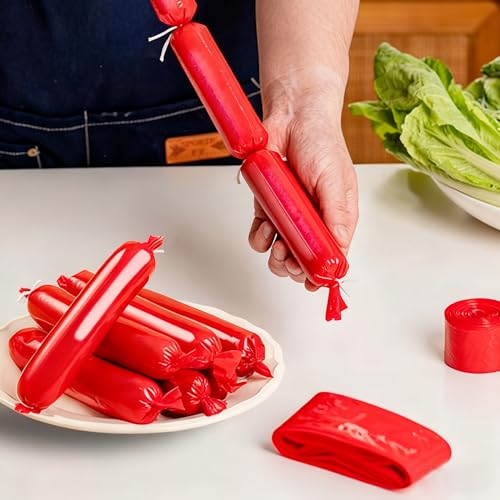 Niuhong Artificial Guts Sausage Wrapping Plastic Non Edible Resistant High Temperature with Filling Machine Sausages and Cotton Yarn for Ham Hot Dogs (A) - Image 2