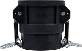 Quafwia 1 PC Polypropylene Camlock Fittings Standard Type D Camlock Fitting, 2" Female Coupler x 2" Female Thread 2 inch Cam lock Fittings With Camlock Gasket Inside